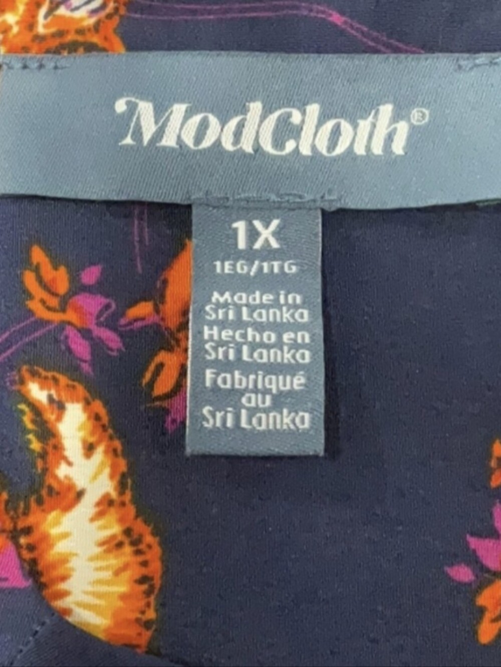 Modcloth Sloth Patterned Top | Size 1X - Picture 4 of 5